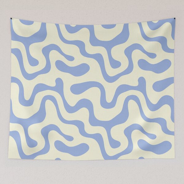 Item preview, Retro Groovy Wavy Swirl Pattern in Periwinkle Blue designed and sold by Prismatect.