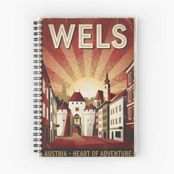 Artikelvorschau, Wels, Österreich, Retro, Vintage, Reisen, Tourismus entworfen und verkauft von TravelersGems.
