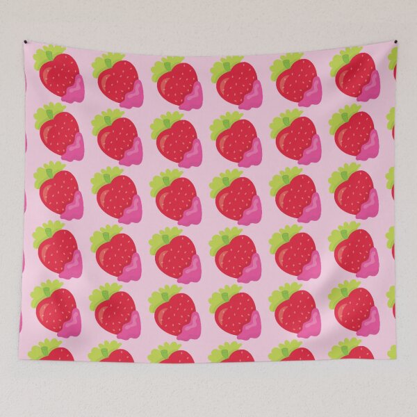 Item preview, Cute Strawberry Drip Pattern Pink Baking Aprons designed and sold by FestivityFinds.