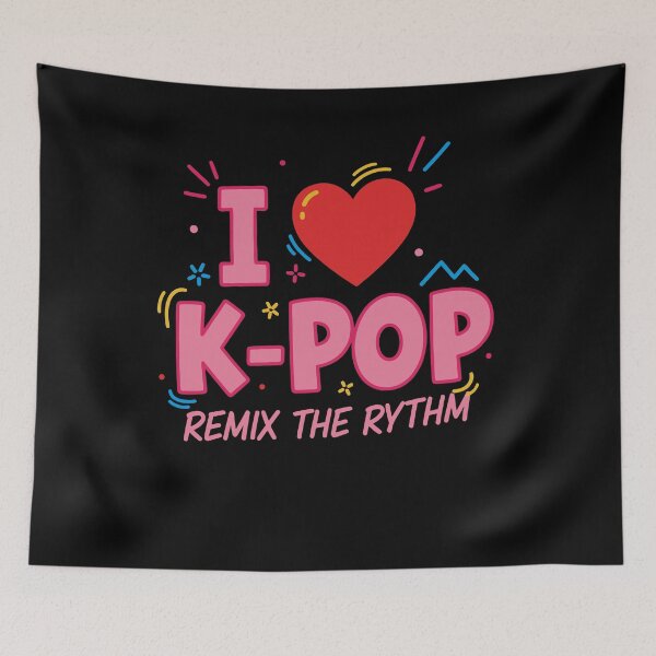 Item preview, I Love K-Pop Remix The Rythm Cute Korean Music designed and sold by LuminOrb.