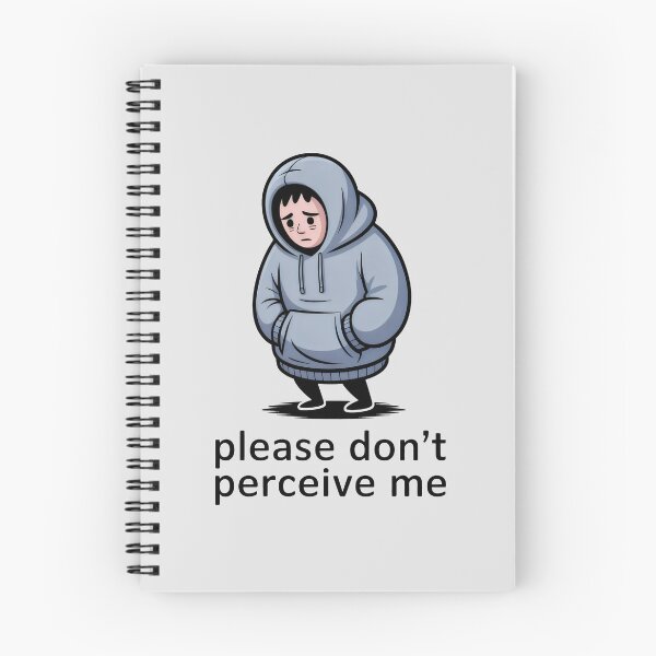 Item preview, Please Don't Perceive Me Anxiety Introvert Social Awkwardness Art designed and sold by SplashTastic.