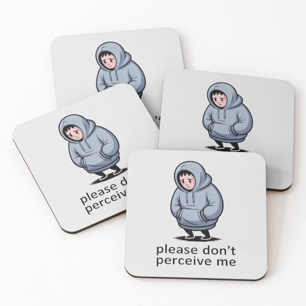 Item preview, Please Don't Perceive Me Anxiety Introvert Social Awkwardness Art designed and sold by SplashTastic.
