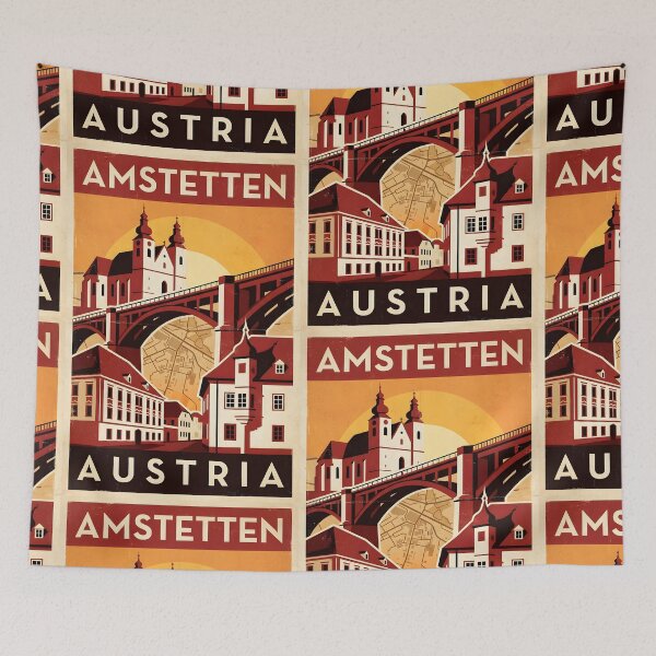 Item preview, Amstetten Austria Retro Vintage Travel Tourism designed and sold by TravelersGems.