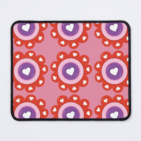 Item preview, Cute Heart Flower Pattern Pink Valentine Scarf designed and sold by FestivityFinds.