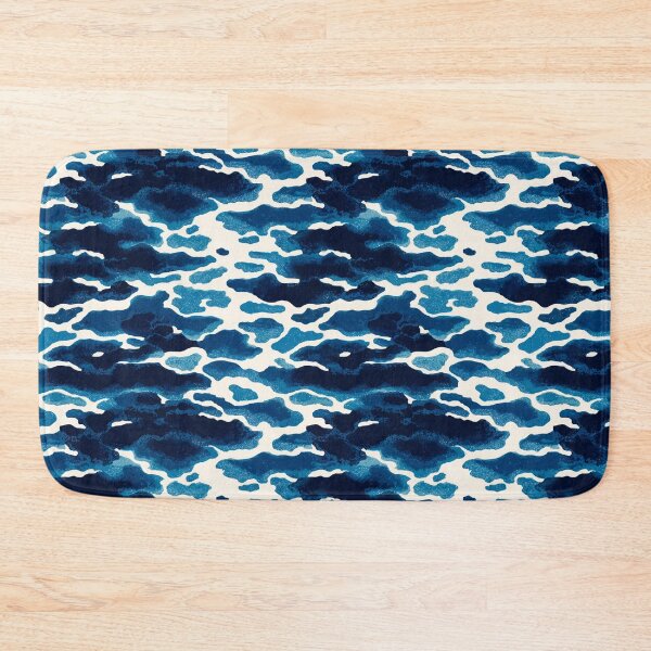 Item preview, Navy Blue Shibori Water Ripples Abstract Pattern designed and sold by Prismatect.
