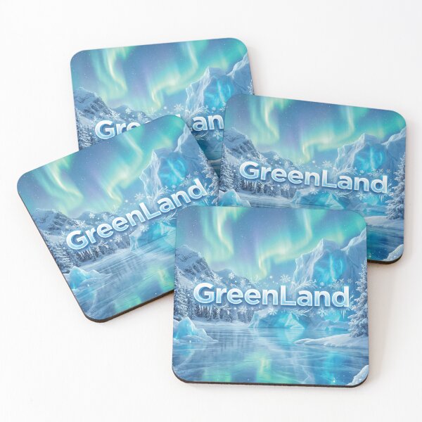 Item preview, Greenland Aurora Borealis Snowy Trees Art designed and sold by DGtaLrtcom.