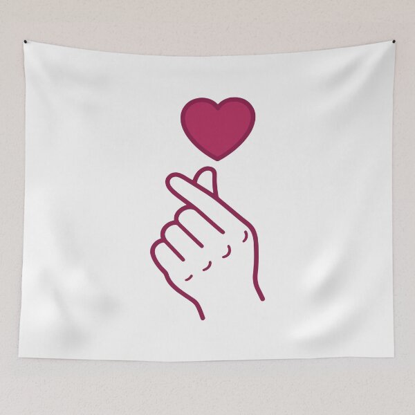 Item preview, Korean Finger Heart Love Kpop Korean Music Korea designed and sold by LuminOrb.