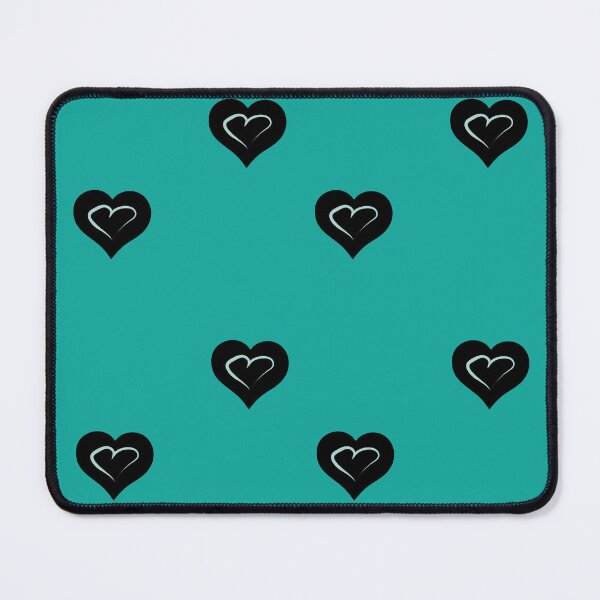 Item preview, Black Hearts on Teal designed and sold by Digitalmyth's Designs.