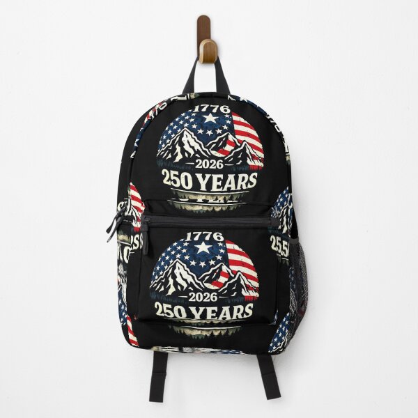 Item preview, America 250 Years 1776-2026 Patriotic Mountains Flag designed and sold by gear-posters.