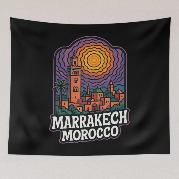 Item preview, Marrakech Morocco Trippy Art designed and sold by TomFrontierArt.
