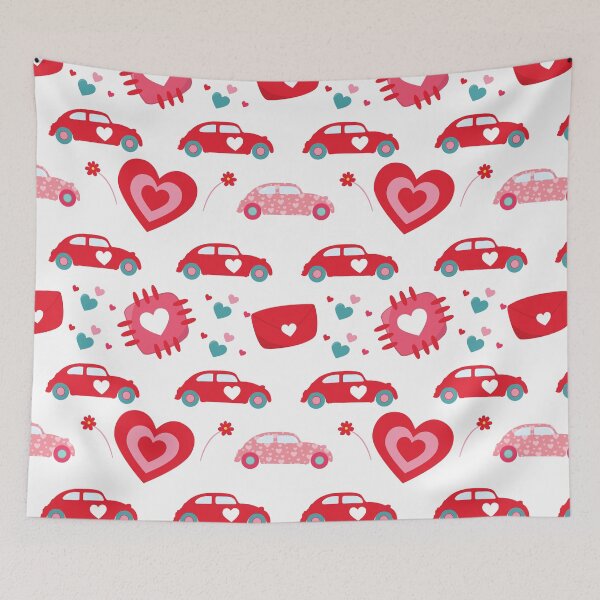 Item preview, Cute Heart Cars Pattern Kids Room Throw Blanket designed and sold by FestivityFinds.