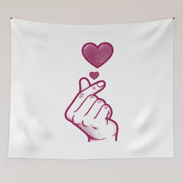Item preview, Kpop Korean Finger Heart Love Korean Pop Music designed and sold by LuminOrb.