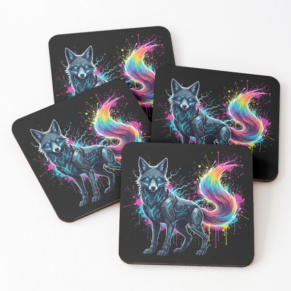 Item preview, Cyber Fox - Fiber Spirit & Neon Mask designed and sold by ImpactVibe.