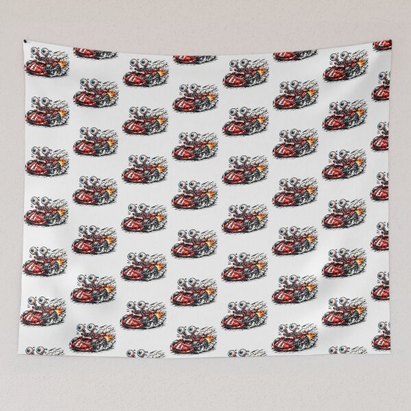 Item preview, Crazy Speeding Cartoon Race Car – Funny High Speed Car Sticker designed and sold by Doodlynx.