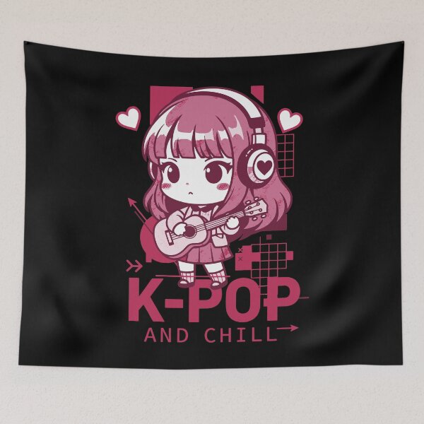 Item preview, K-POP AND CHILL Kpop Korean Music Anime Cute designed and sold by LuminOrb.