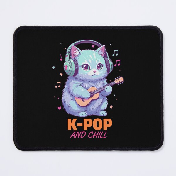 Item preview, K-POP And Chill Cute Korean Music Cat Anime designed and sold by LuminOrb.