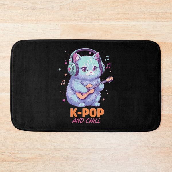Item preview, K-POP And Chill Cute Korean Music Cat Anime designed and sold by LuminOrb.