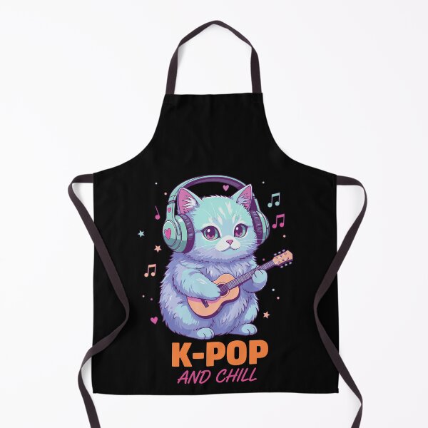 Item preview, K-POP And Chill Cute Korean Music Cat Anime designed and sold by LuminOrb.
