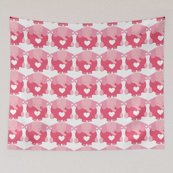 Item preview, Cute Pink Elephant Heart Pattern Kids Throw Blanket designed and sold by FestivityFinds.
