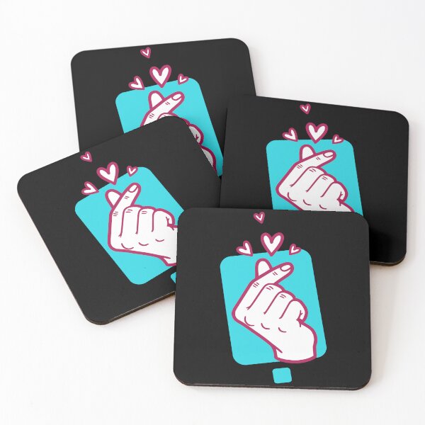 Item preview, Kpop Korean Finger Heart Cute Korean Pop Love designed and sold by LuminOrb.