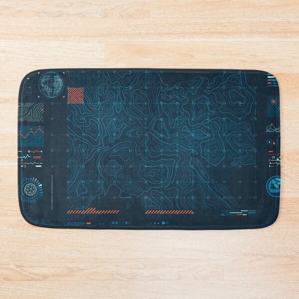 Item preview, warfare tech or military technology, graphic of terrain map with topographic interface designed and sold by NiamLab.