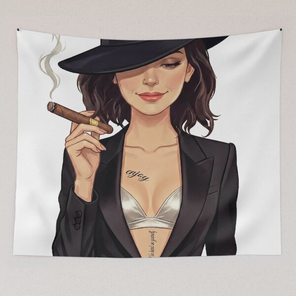 Item preview, Try To Keep Me Out Of Your Head - Edgy Femme Fatale Art designed and sold by Hen-C-Art.
