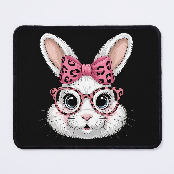 Item preview, Rabbit Bunny Wearing Leopard Glasses Cute Easter Women Kids designed and sold by clothesy7.