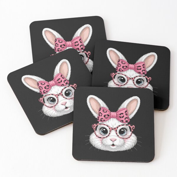 Item preview, Rabbit Bunny Wearing Leopard Glasses Cute Easter Women Kids designed and sold by clothesy7.