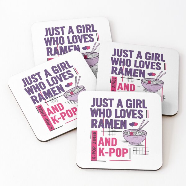 Item preview, Just A Girl Who Loves Ramen And K-Pop Korean Music designed and sold by LuminOrb.