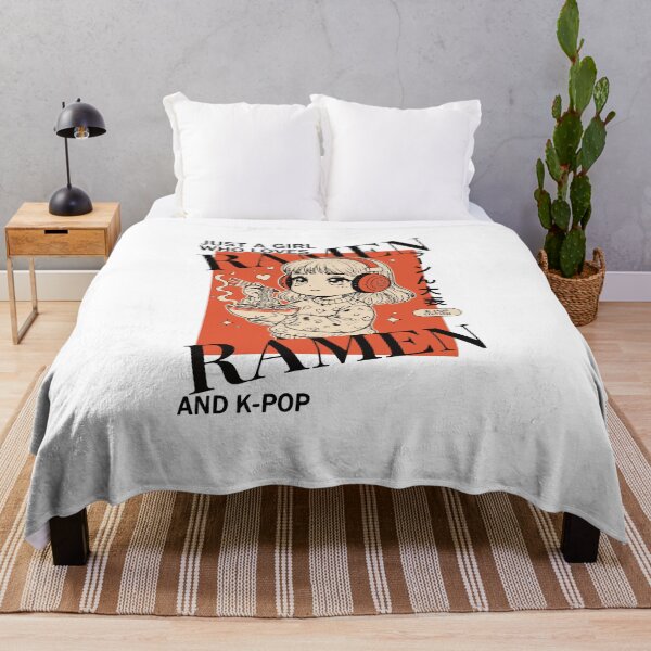 Item preview, Just A Girl Who Loves Ramen And K-Pop Anime Korean designed and sold by LuminOrb.