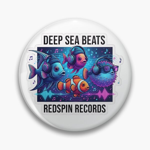 Item preview, Deep Sea Beats - Cute Fish DJ Neon Party designed and sold by luxurytoushes.