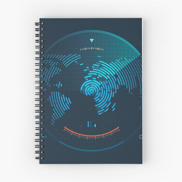 Item preview, military radar technology, graphic of lined world map interface with futuristic element designed and sold by NiamLab.