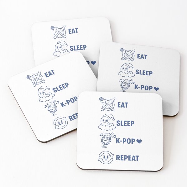 Item preview, Eat Sleep K-Pop Repeat Korean Music Cute Love designed and sold by LuminOrb.