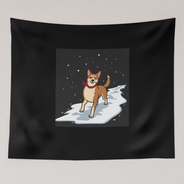 Item preview, Snowy Trail with Dog designed and sold by Aetheriswork.