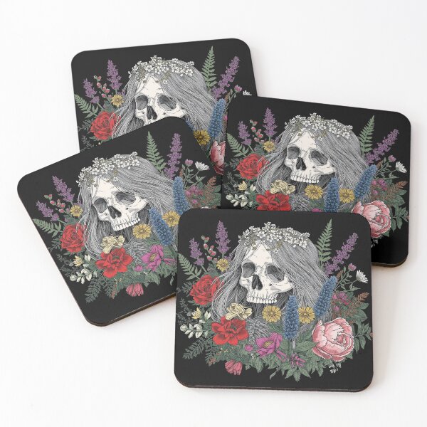 Item preview, Slavic Lady Midday Floral Skull Folklore Art designed and sold by Bone & Blade.
