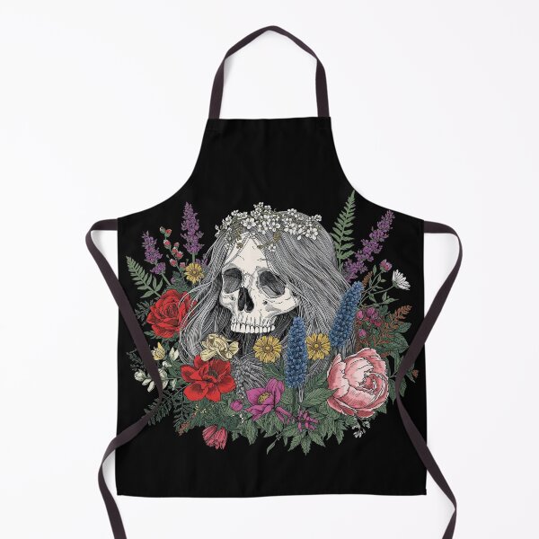 Item preview, Slavic Lady Midday Floral Skull Folklore Art designed and sold by Bone & Blade.