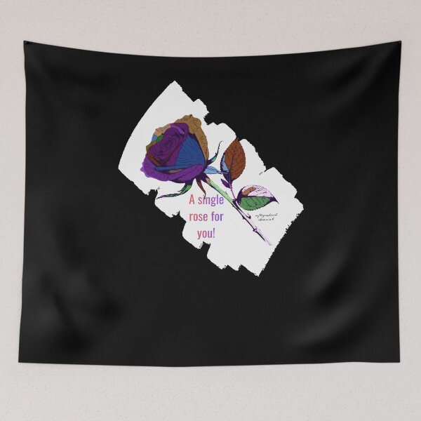 Item preview, A Single Vibrant Glitch Rose designed and sold by mythographiaart.