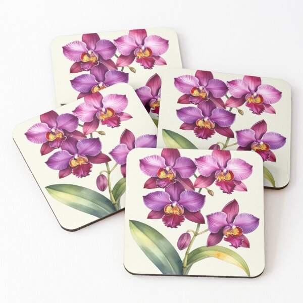 Item preview, Gentle beauty, Lycaste orchid in wine red designed and sold by LiskoDesign.