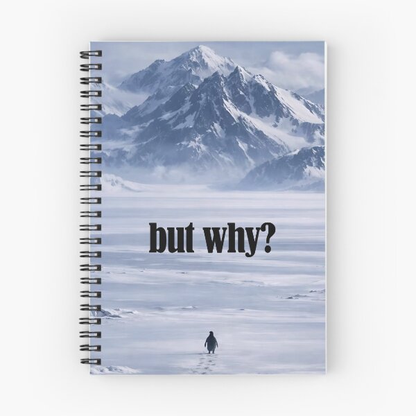 Item preview, But Why - Nihilist Penguin Goes Towards a Mountain designed and sold by brkvdesign.