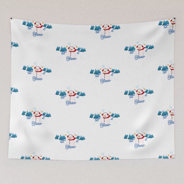 Item preview, Cheerful snowman in winter forest:- let it snow  designed and sold by VibeStickerCo.
