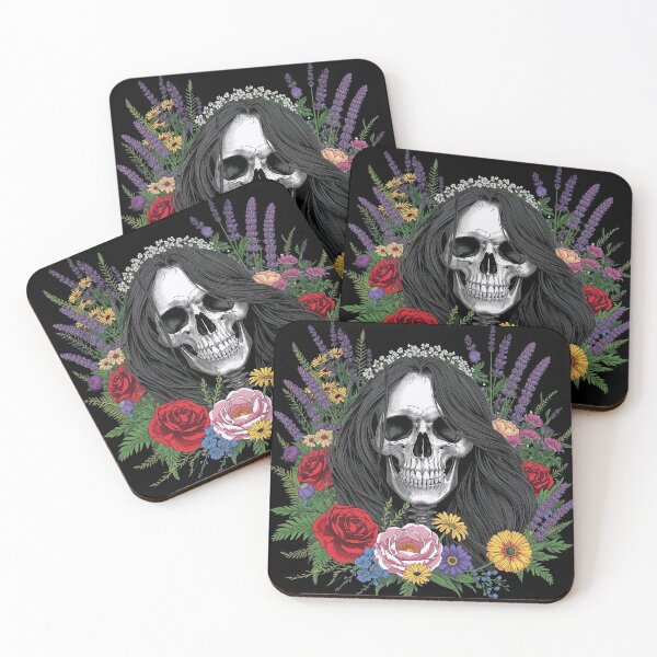 Item preview, Slavic Lady Midday Floral Skull Folklore Art designed and sold by Bone & Blade.