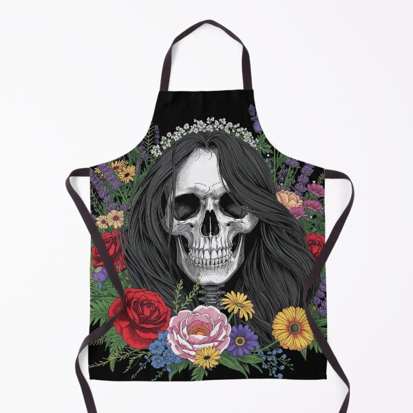 Item preview, Slavic Lady Midday Floral Skull Folklore Art designed and sold by Bone & Blade.