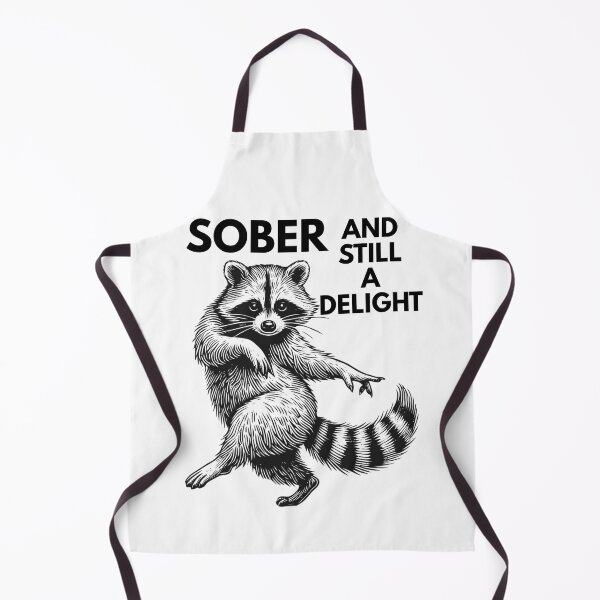 Item preview, Sober And Still A Delight - Funny Vintage Raccoon Recovery designed and sold by MTJ-Mushrooms.