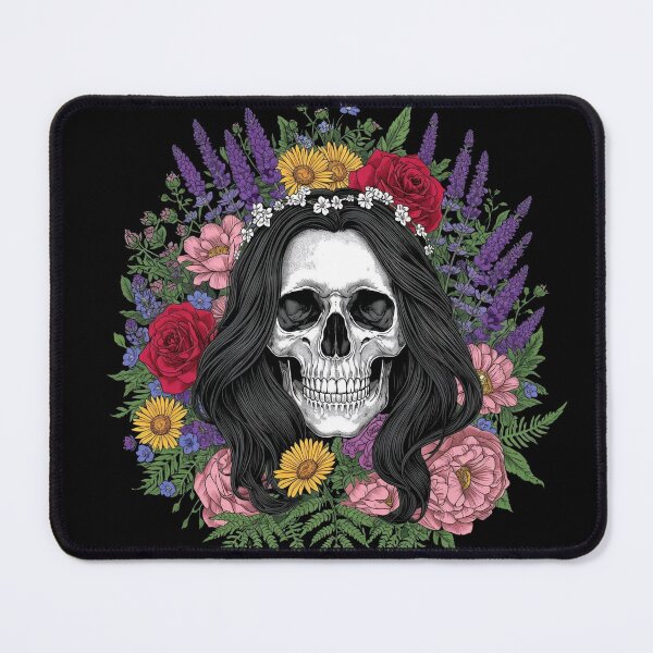 Item preview, Slavic Lady Midday Floral Skull Folklore Art designed and sold by Bone & Blade.