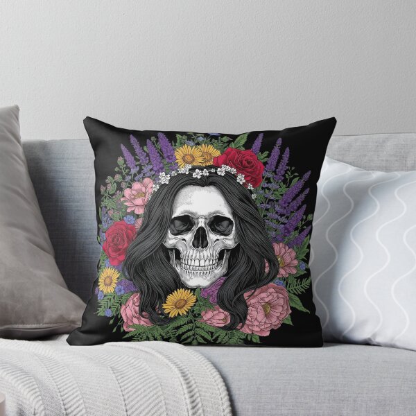 Item preview, Slavic Lady Midday Floral Skull Folklore Art designed and sold by Bone & Blade.