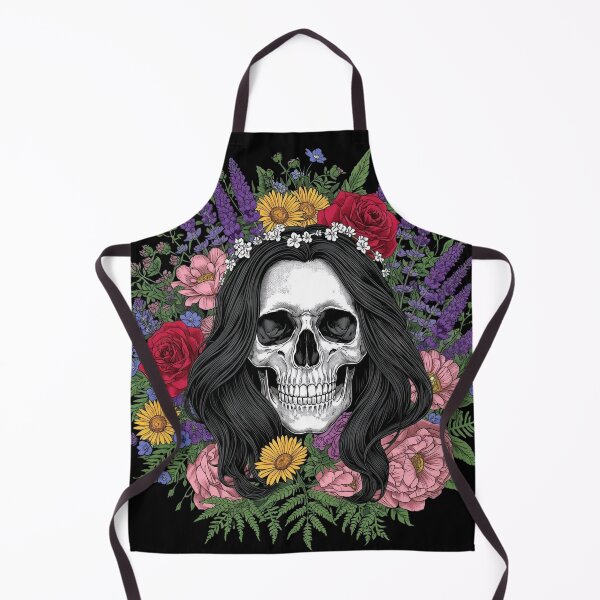 Item preview, Slavic Lady Midday Floral Skull Folklore Art designed and sold by Bone & Blade.