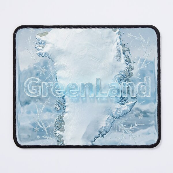 Item preview, Frozen Greenland Map Icy Texture Art designed and sold by DGtaLrtcom.