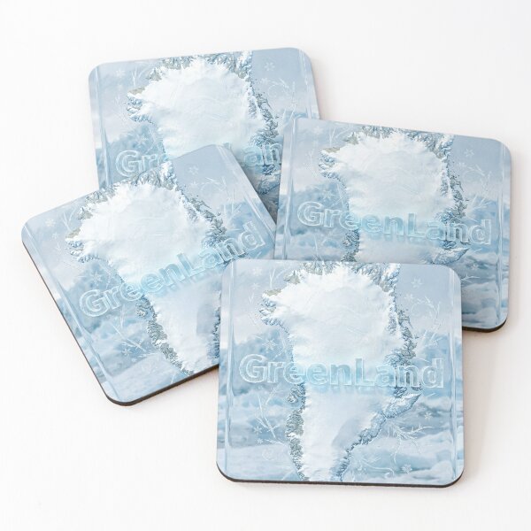 Item preview, Frozen Greenland Map Icy Texture Art designed and sold by DGtaLrtcom.