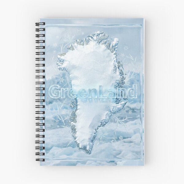 Item preview, Frozen Greenland Map Icy Texture Art designed and sold by DGtaLrtcom.