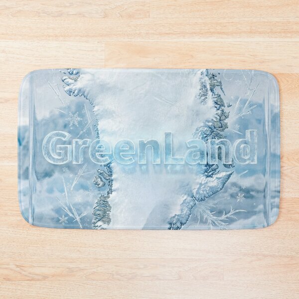 Item preview, Frozen Greenland Map Icy Texture Art designed and sold by DGtaLrtcom.